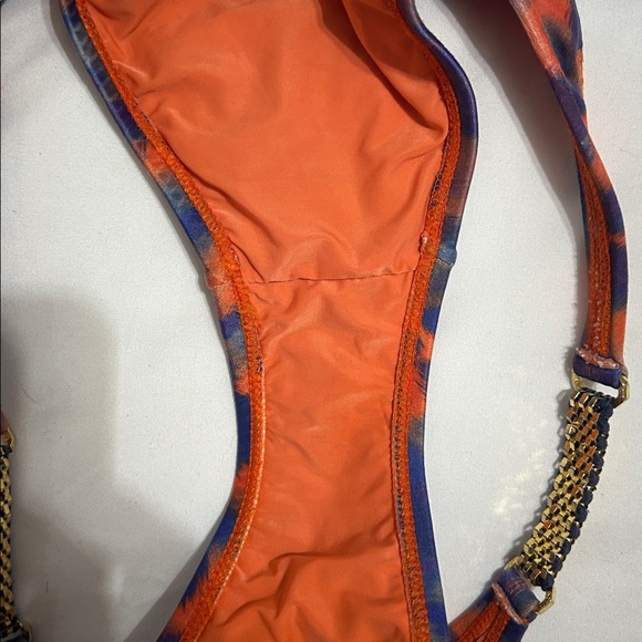 Vibrant Orange and Blue Bikini Set - Picture 2 of 6